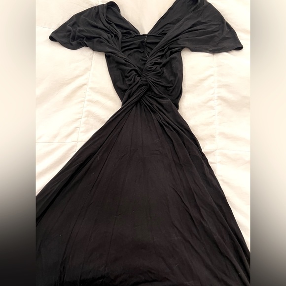 Twist front jersey dress with back cutout - Picture 1 of 4